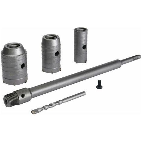Hole saw set 30/40/50mm – Extension rod 350mm – Tungsten carbide for concrete, brick and concrete block – Compatible with masonry walls (1/4)