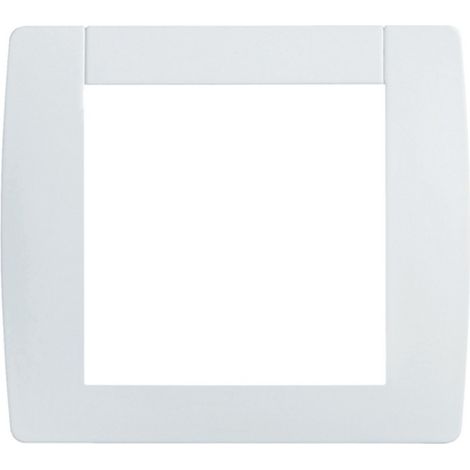 Hager – Plaque de finition Kallysta classic 1 poste – Finition blanche – Largeur 90mm – Utilisation intérieure uniquement