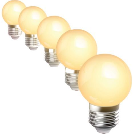 5er-Pack E27-LED-Lampen, warmweißes Licht (2700 K), IP65 wasserdicht, ideal für den Außenbereich – energiesparend, lange Lebensdauer (1/5)