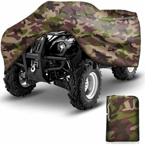 190T Extérieure Housse Bâche Protection pour ATV Moto Quad Imperméable Anti -UV Camouflage 256x110x120CM,Lourd Housse de Vélo Electrique (1/5)