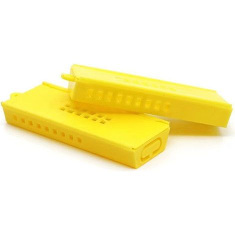 10 Pièces Apiculture Élevage Tasse Kit Ensemble Cage Reine Cages d'Élevage Reine Des Abeilles Convient aux Apiculteurs pour Mieux Utiliser la Reine des Abeilles pour la Reproduction (Jaune)