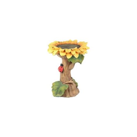 Mangeoire d'oiseaux sauvages en forme de tournesol, polyrésine, décoration de jardin – (1/4)
