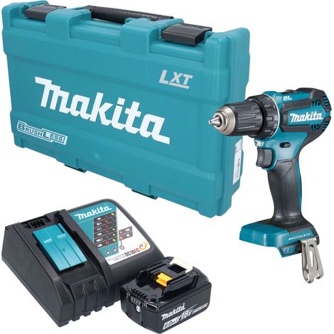 Trapano avvitatore a batteria Makita DDF 485 RG1K 18 V 50 Nm brushless + 1 batteria da 6,0 Ah + caricabatterie + valigetta (1/5)