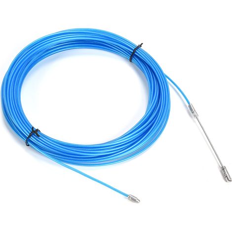 Câble en acier multifonction anti-oxydation, corde gainée plastique pour treuil levage traction, bleu (30m 98,4ft) (1/5)