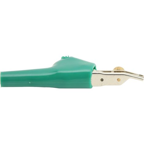 Pince crocodile pour tests de télécommunications, aucun dénudage de fil requis, avec broches, ouverture de 25 mm, J.60043 vert. (1/5)