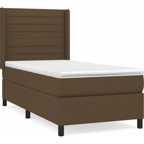 Maison Exclusive - Boxspringbett mit Matratze Dunkelbraun 100x200 (1/5)