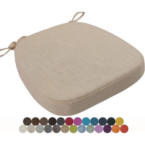 Coussin de Chaise 40x38/43x40/43x42cm Coussins de Siège Amovible Lavable Galette de Chaise, pour Intérieur et Extérieur, Bureau, Salle à Manger, Maison, Jardin(Color12,40x38x3cm)