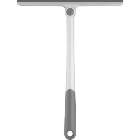 Raclette de Douche avec Long Manche Raclette de Fenêtre avec Trou Outils de Nettoyage ménagers - Gris (1/4)