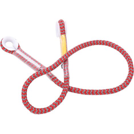 Sangle de sécurité professionnelle pour escalade et rappel, boucle en D rouge 80 cm (1/5)