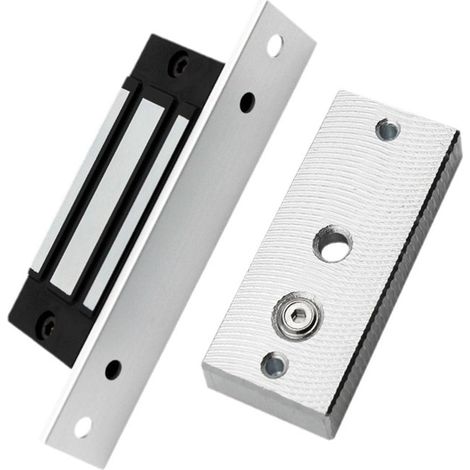 60kg Serrure Magnétique Électromagnétique DC 12V Serrure Électrique Étanche pour Contrôle d’Accès Résidentiel, Digicode Porte, Lecteur Badge/RFID, Portes Bois/Métal/Verre, Electro Aimant Porte (1/5)
