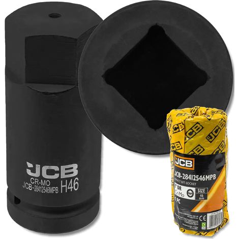JCB Impact Bit Steckschlüssel 1" 46 mm 6-Kant Cr-Mo Steckschlüssel