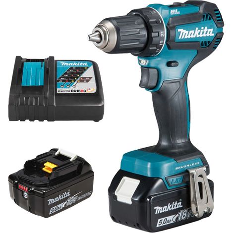 Trapano avvitatore MAKITA DDF485RTJ - 18V - 2 batterie BL1850B - Caricabatterie DC18RC