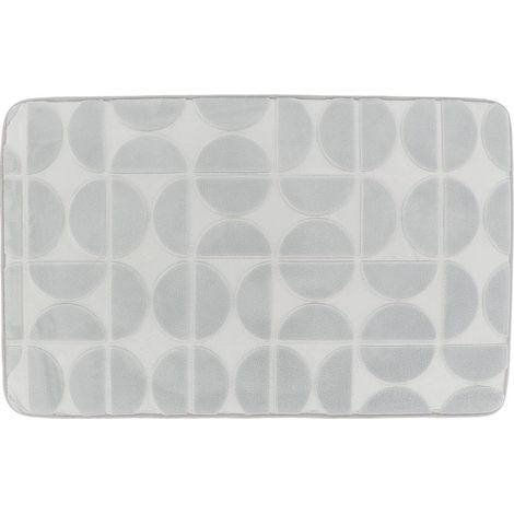 Tapis memoire de forme microfibre roy 50x80 cm - gris clair - Tendance (1/2)