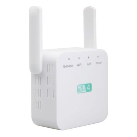 Répéteur WiFi 300 Mbps 2,4 Go, 1 port réseau RJ45, amplificateur de signal Internet sans fil, Blanc (1/5)