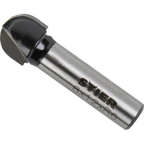 Fraise concave en carbure (HW) STIER, diamètre12 mm, diamètre de queue 8 mm (1/4)