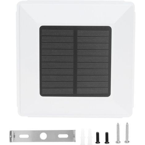 Poteau solaire imperméable à l'eau, éclairage d'extérieur à Induction, capuchon de clture, décoration de jardin et de cour, blanc (blanc chaud, vert) (1/5)