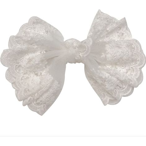 1 lot de pinces à cheveux en dentelle blanche, pinces à cheveux délicates en dentelle pour femmes, idéales pour décorer un cadeau d'anniversaire.