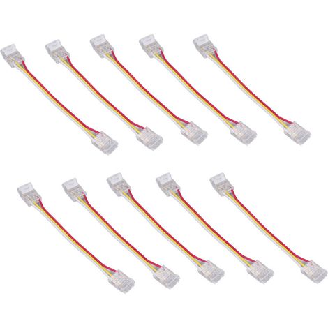 Set mit 10 Schnellverbindern (3-polig, 10 mm) für COB-LED-Streifen, hohe Kompatibilität, einfache Lagerinstallation