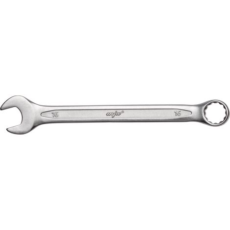 Llave de boca fija tamaño 16, 12 puntas, 15 grados, acero cromo vanadio 151016