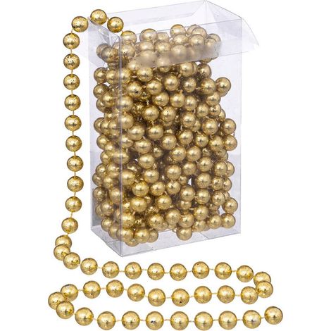 Guirlande de Noël Perle Doré 10 mm x 5 m - Feeric Christmas (1/2)