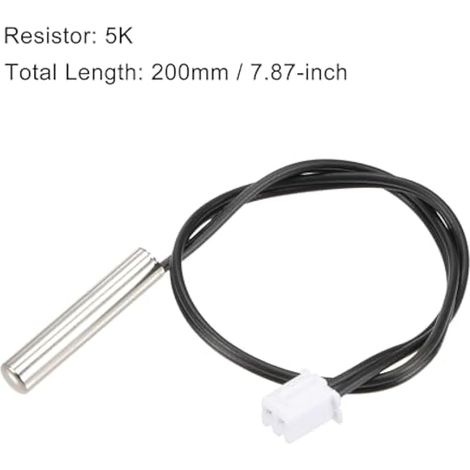 Sonde de température NTC 5K 2 pièces acier inoxydable câble rallonge 20 cm pour thermomètre numérique (1/3)