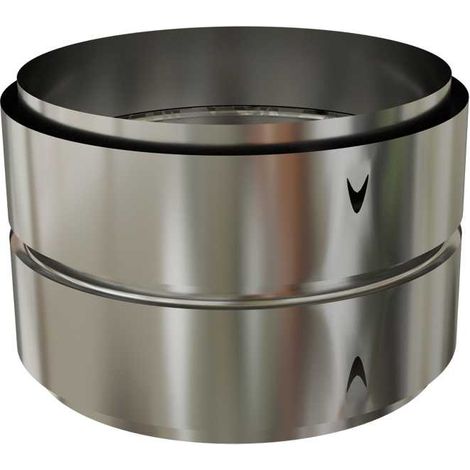 Raccord inox F/F pour jonction de 2 tubages flexibles 180 mm