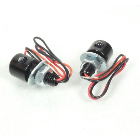 Paire Éclairage de plaque Led 12V anodisé noir pour moto scooter (1/5)