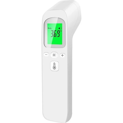 Thermometre Frontal Bebe et Adultes, Thermomètres Médicaux et Accessoires Thermomètre Infrarouge Sans Contact avec Ecran LCD, Mode Muet, Alerte Fièvre, Conversion ℃/℉ Numérique (1/4)