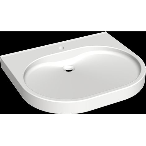 KWC Waschtisch, Variuscare, MIRANIT, 650x120x550 mm, Barrierefrei (1/2)