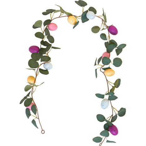 Guirlande De Pâques - Guirlande Artificielle À Œufs Et Baies - 170 Cm - Décoration Printanière Rustique - Pour Intérieur Et Voiture (1/5)