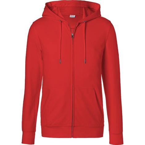 Kübler Kapuzen-Sweatjacke 5022 mittelrot Gr. XS (1/2)