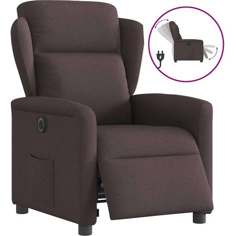 Fauteuil inclinable électrique-Chaise de relaxation-Fauteuil Relax Marron foncé Tissu 579478 (1/5)