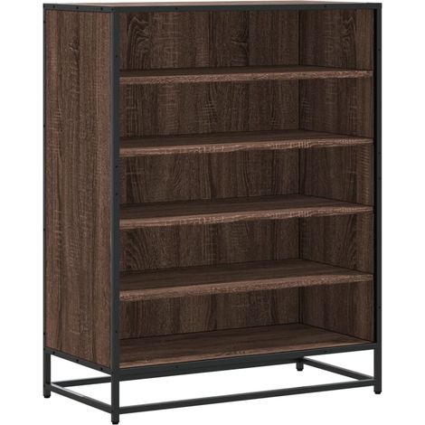 Maison Exclusive - Scarpiera Rovere Marrone 75x38x97,5cm Legno Multistrato Metallo