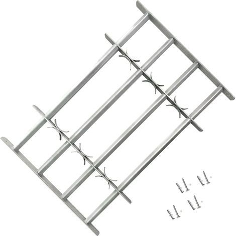 Griglie per finestre 500-650 mm Acciaio zincato Argento vidaXL