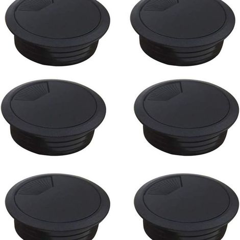 Passacavo da 50 mm, occhiello nero da scrivania, filo, occhiello in plastica, cavo per computer Tis