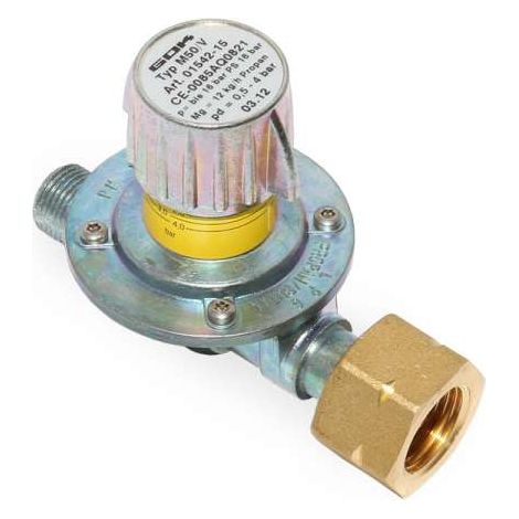 GOK Gasregler 12kg/h 0,5-4bar PS 16bar Komb.A x G3/8LH-KN Skala 0190816
