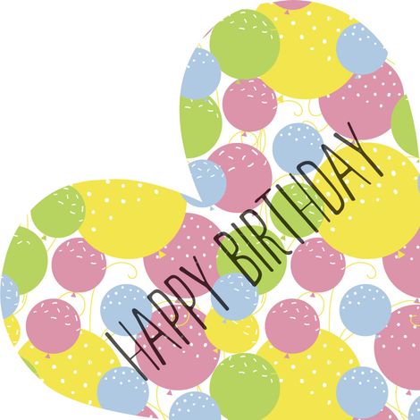 Duni Servietten silhouettes airlaid birthday heart 33 x 33 cm - 12er Pack
