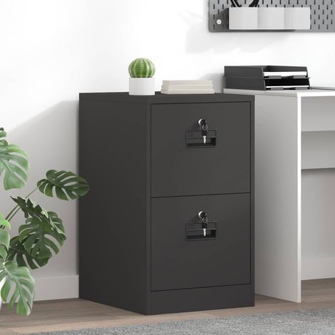 Aktenschrank Schwarz 44 x 50 x 74,5 cm Kaltgewalzter Stahl