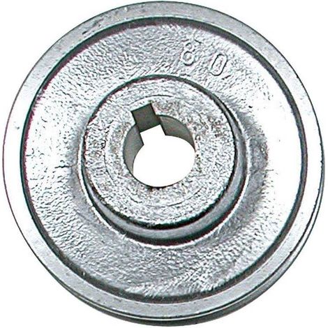 Poulie D.80 mm Axe 24 mm - 1 Gorge Type A - Résistante et Durable - Fiable - D-Work (1/2)