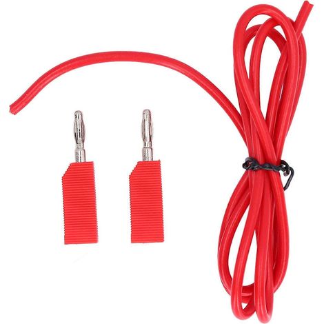 Bananenstecker-Messleitungssatz, universelles elektrisches Multimeter 30 V AC – 60 V DC, 19 A, J.70010, 4 mm, rot