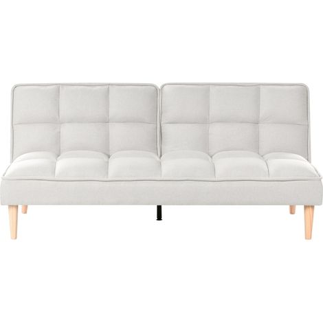 Schlafsofa 3-Sitzer SILJAN Stoff Cremeweiß