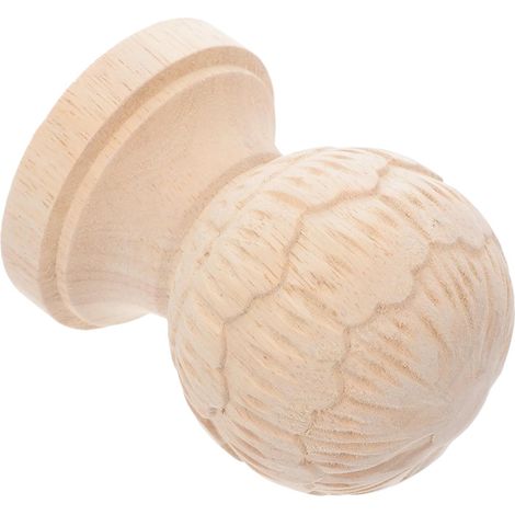 Embouts de Poteaux en Bois Brut Forme Ananas pour Décoration D'escalier Vintage Beige, Artisanat Élégant Adapté aux Escaliers Domestiques et Commerciaux (1/5)