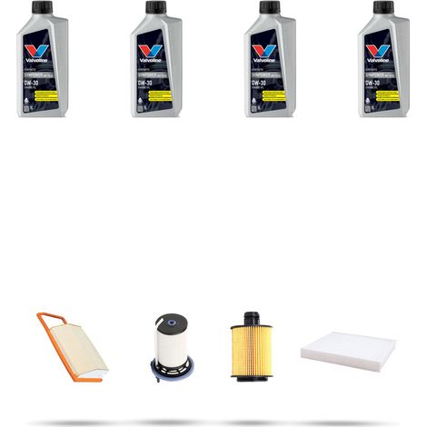 Kit tagliando 4 FILTRI e 4L OLIO compatibile con Fiat Panda III 1.3 D Multijet 70kw dal 2014 (1/5)