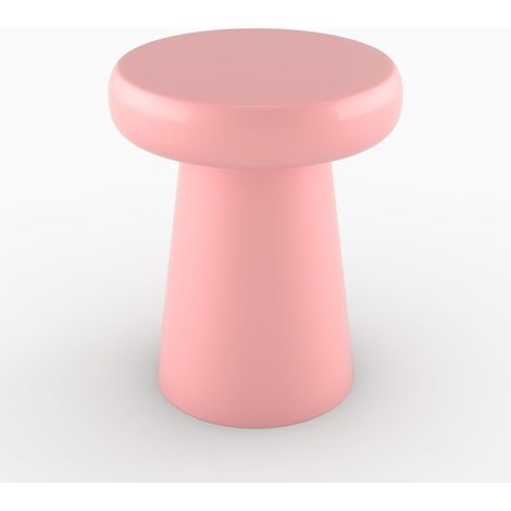 Table d'appoint ronde en métal rose D40 cm - ANOUK