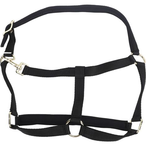 Licol pour cheval en fibre de polyester, réglable et confortable, avec boucle métallique et support pour le dressage. (1/5)