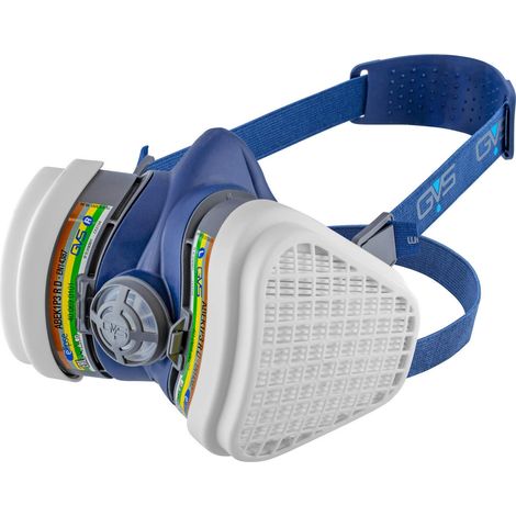 GVS SPR490 Maschera Elipse con filtri sostituibili ABEK1P3 per Gas, Vapori, Acidi, Ammoniaca e Polveri, S/M