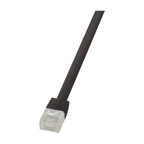 Câble réseau LogiLink CAT 6 U/UTP 0.25 m, noir - CF2013U - [1x RJ45 mâle - 1x RJ45 mâle] (1/2)