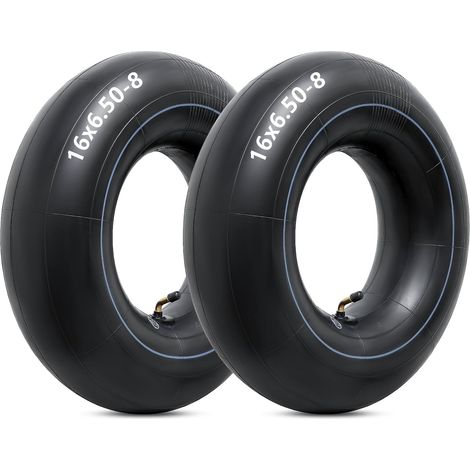 Set of 2 heavy duty 16x6.50-8 inner tubes with curved TR-87 valve stem, 16x6.50-8/16x7.50-8 lawn mower tire tubes suitable for tractors, trailers (1/5)