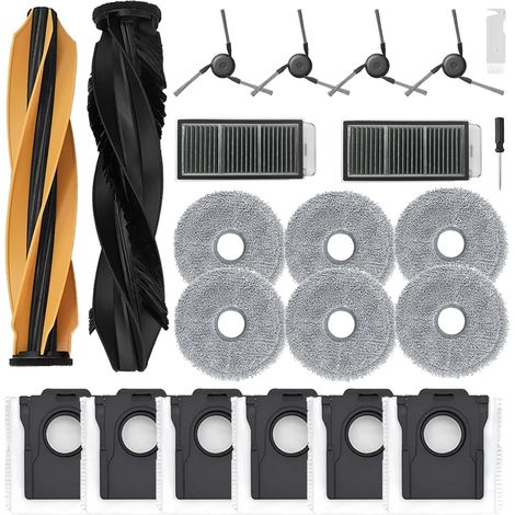 Kit d'accessoires pour Dreame X50 Ultra Complete/L50 Pro Ultra/X50 Master/L40s Pro Ultra/Mova V50 Ultra Complete 1 Brosse Principale, 6 Sacs à Poussière, 6 Serpillere, 2 Filtres, 4 Brosse Latérale (1/5)
