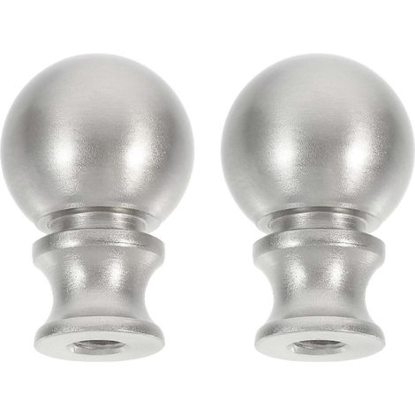 Lot de 2 boutons décoratifs pour abat-jour de lampe de table ou de lampadaire, couleur argent. (1/5)